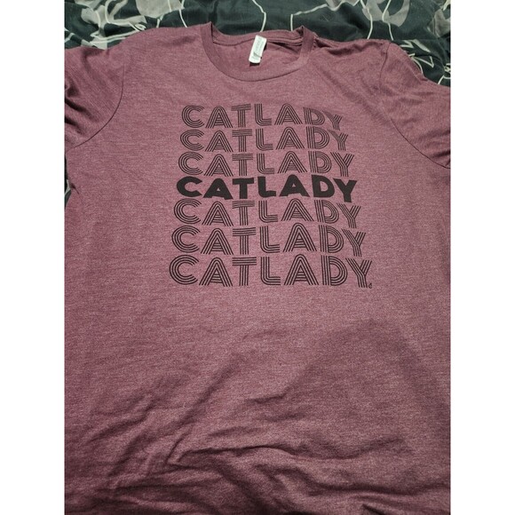 Ladies Cat Lady T Shirt Cat Lovers Tee Size Large - Picture 1 of 4